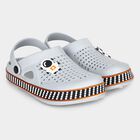 Boys' Grey Slingback Clog Sandals, ग्रे, small
