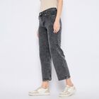 Ladies' 100% Cotton Jeans , गहरा ग्रे, small image number null