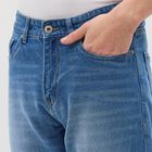 Men's 100% Cotton Jeans, मध्यम नीला, small image number null