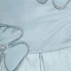 Girls' Light Sky Blue Rhinestone Embellished Party Wear Frock, Light Blue, small image number null