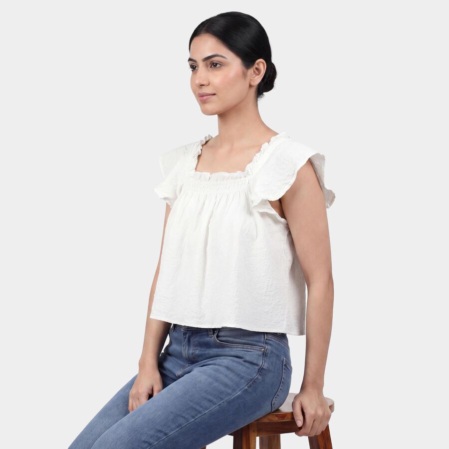 Women's White Top, White, large