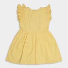 Girls' 100% Cotton Frock, पीला, small
