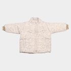 Infants' Beige Stand Collar Puffer Jacket, गहरा पीला, small