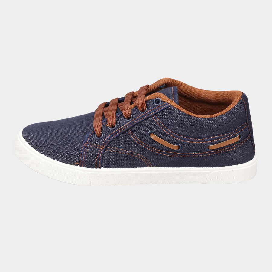 Men Lace-Ups Casual Shoes, Navy Blue, large image number null