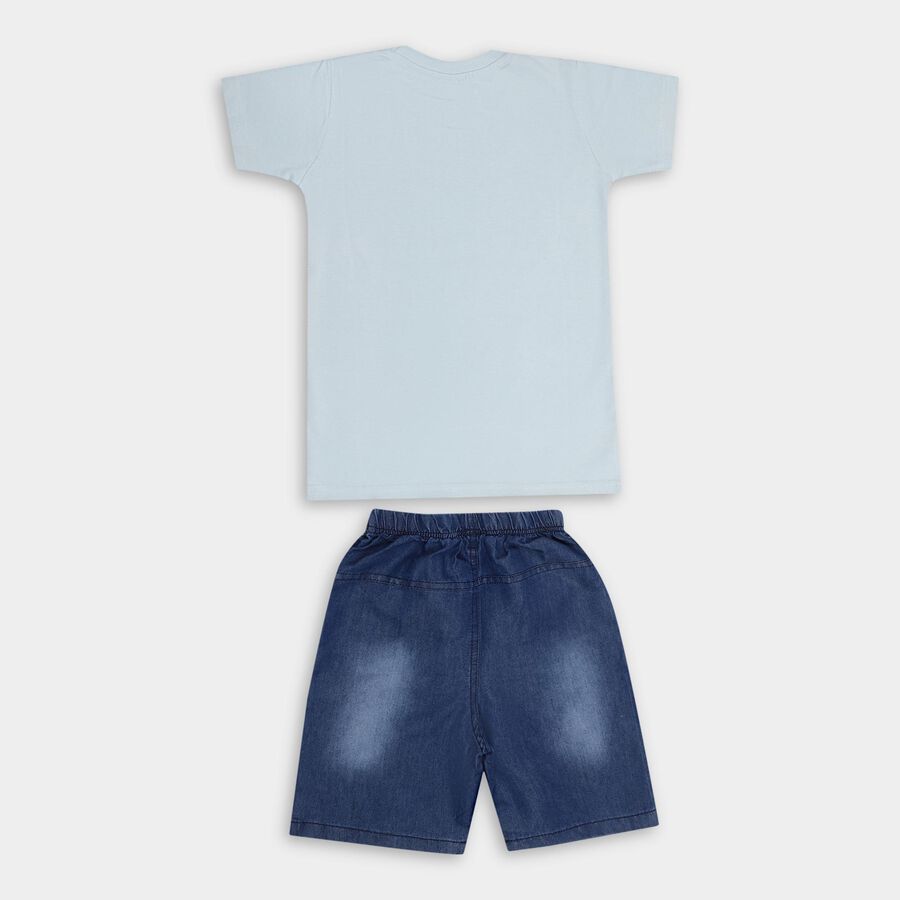 Boys' 100% Cotton Woven Baba Suit, हल्का नीला, large image number null