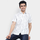 Cotton Printed Casual Shirt, White, small image number null