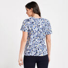 All Over Print Round Neck T-Shirt, Blue, small image number null