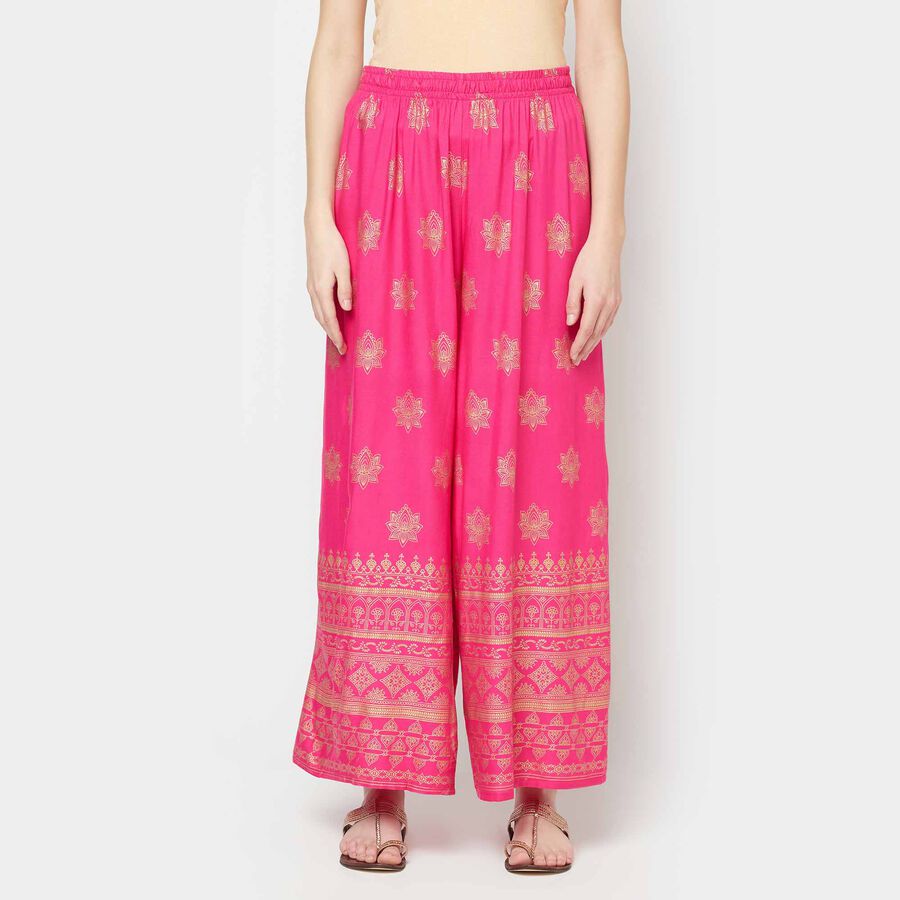 Printed Palazzo, Fuchsia, large image number null