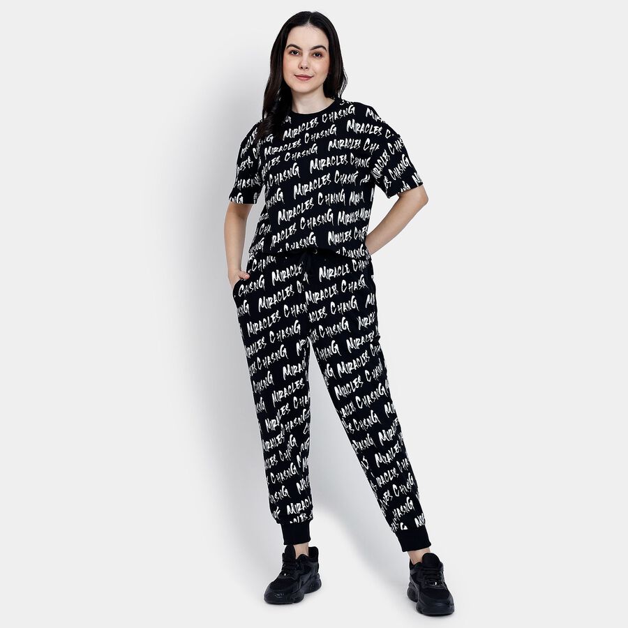 Ladies' Co-ord set, काला, large image number null
