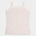 Girls' 100% Cotton Vest, हल्का हरा, small image number null