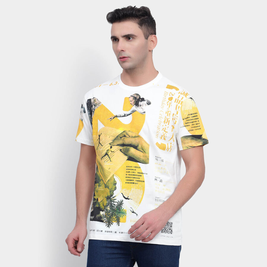Round Neck T-Shirt, Off White, large image number null