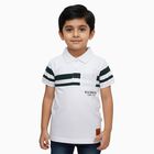 Boys' Half Sleeves T-Shirt, White, small image number null
