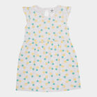 Infants Cotton Frock, Melange Light Grey, small image number null