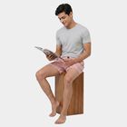 Men's Pink Relaxed Fit Striped Boxer Shorts, हल्का गुलाबी, small