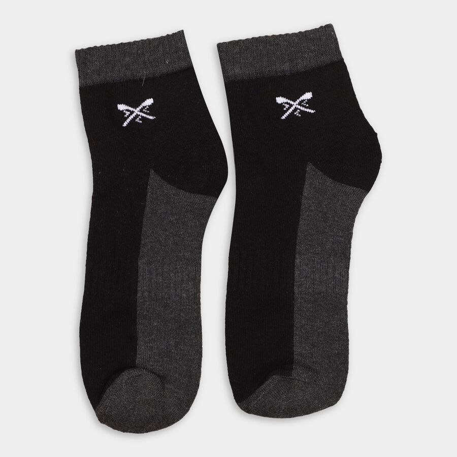 Men's Socks (Pack of 2), Black, large image number null