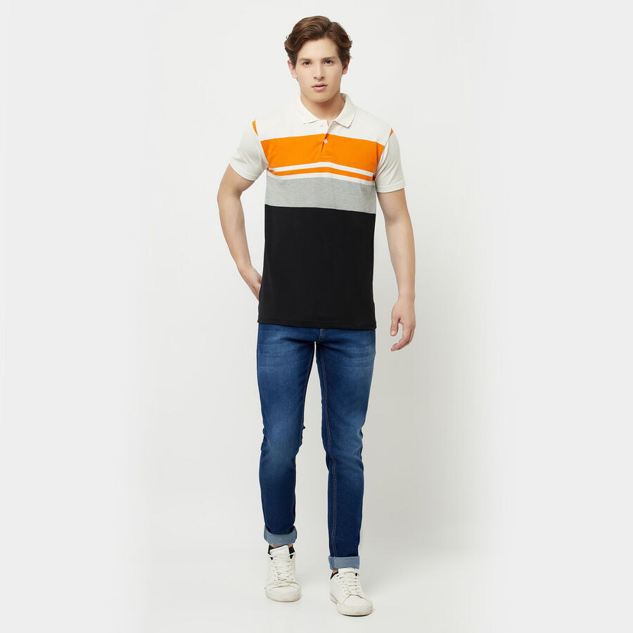 Stripes Polo Shirt, Black, large image number null