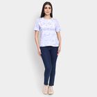 Ladies' 100% Cotton Round Neck T-Shirt , लाइलेक, small image number null