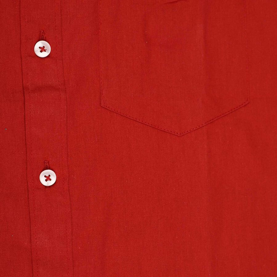 Boys Cotton Solid Casual Shirt, मरून, large image number null
