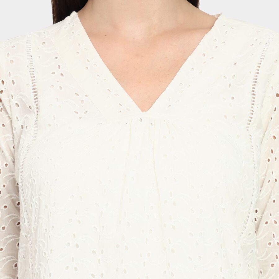 Ladies' Kurta Pyjama Set, Off White, large image number null