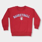 Boys Rich Maroon Crew Neck Casual Sweatshirt, Maroon, small image number null