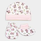 Infants' Cotton Gift Set (Cap, Mittens, Booties), Pink, small