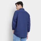 Cotton Solid Casual Shirt, Navy Blue, small image number null