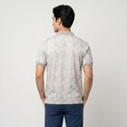 Men's Grey Cotton Polo Neck Polo T-Shirt, Light Grey, small