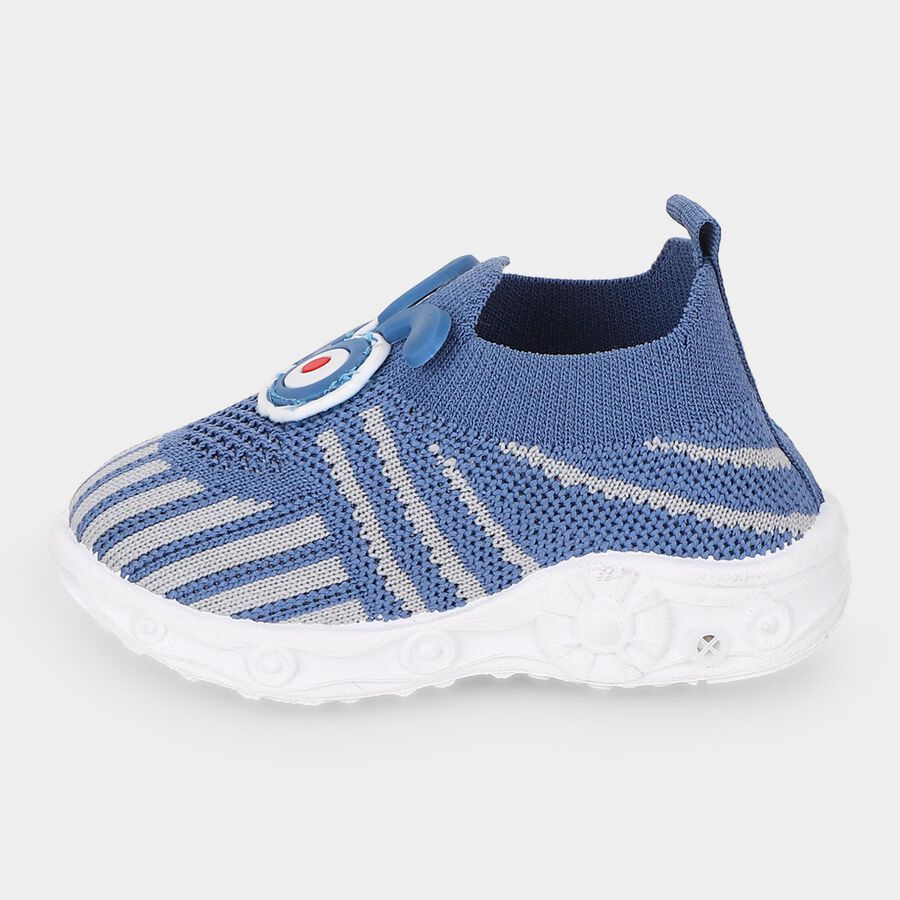 Boys' Blue Slip-On Casual Shoes, Blue, large