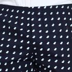 Men's 100% Cotton Boxers , Navy Blue, small