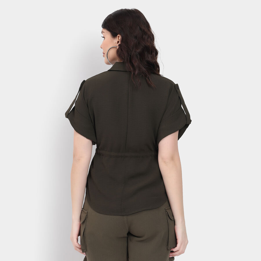 Ladies' Shirt, ओलिव, large