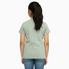 Girls Light Sage Green Round Neck Casual T-Shirt, हल्का हरा, small image number null