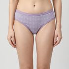 Women's Lavender Regular Fit Printed Panty, Lilac, small
