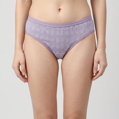 Women's Lavender Regular Fit Printed Panty