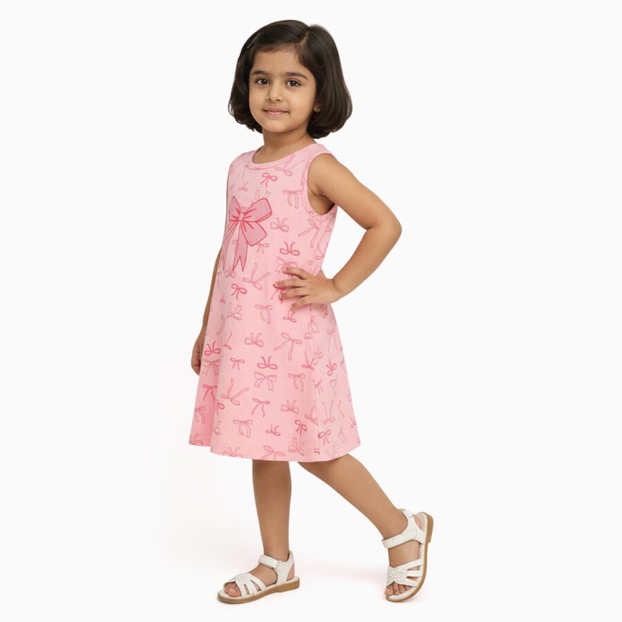 Girls' Frock, Light Pink, large image number null