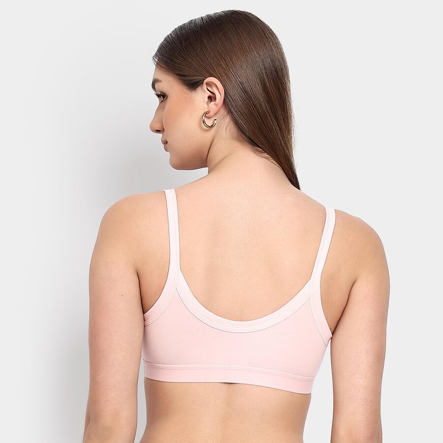 Ladies' 100% Cotton Bra , हल्का गुलाबी, large image number null