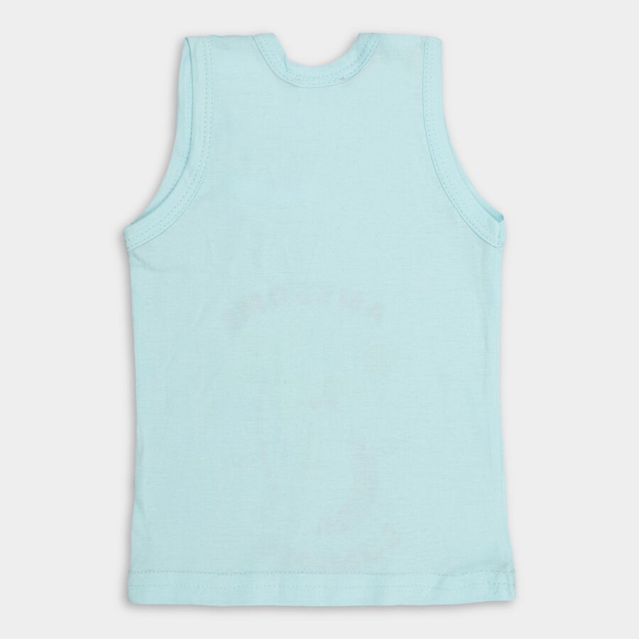 Infants' 100% Cotton Vest , Aqua, large