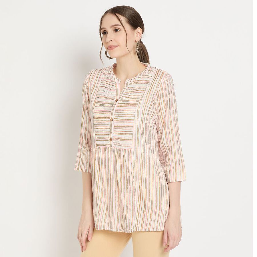 Ladies' Kurta, हल्का गुलाबी, large image number null