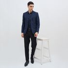 Men's Deep Midnight Navy Blue Slim Fit Single-Breasted Blazer, Navy Blue, small image number null