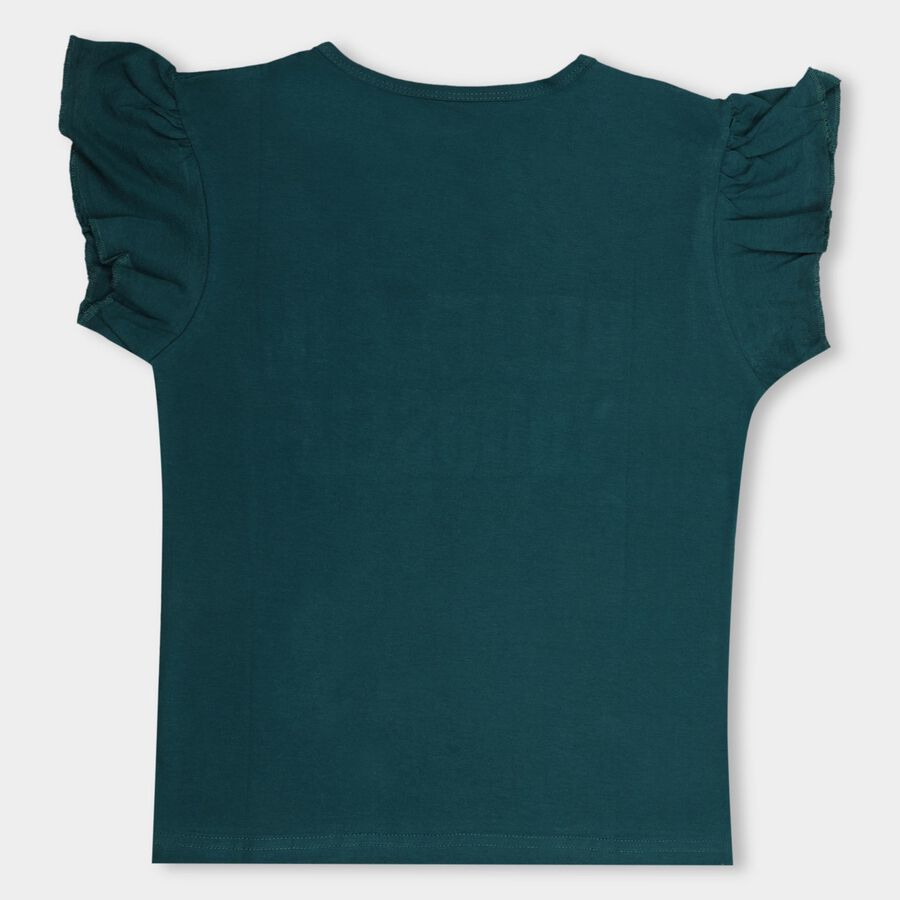 Girls' 100% Cotton T-Shirt , Dark Green, large image number null