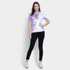 Ladies' 100% Cotton Round Neck T-Shirt , Purple, small image number null