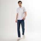 Men's Snow White Slim Fit Classic Collar Casual Shirt, White, small image number null