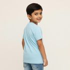 Boys Light Blue Crew Neck Casual T-Shirt, हल्का नीला, small image number null