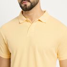 Men's Collared Half Sleeves T-Shirt , Yellow, small image number null
