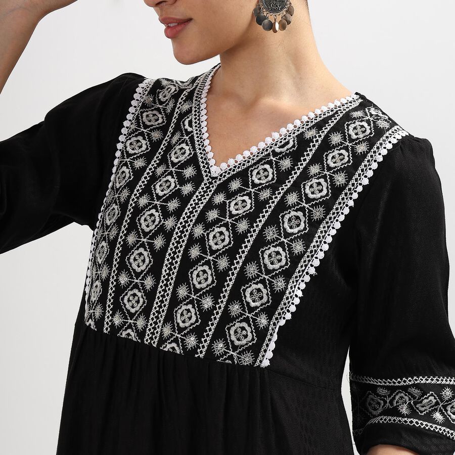Ladies' Kurta , Black, large image number null