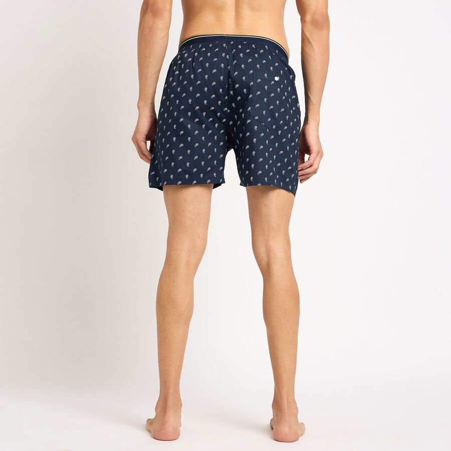 Men's 100% Cotton Boxers , नेवी ब्लू, large