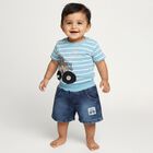Infants' 100% Cotton Baba Suit, Mid Blue, small
