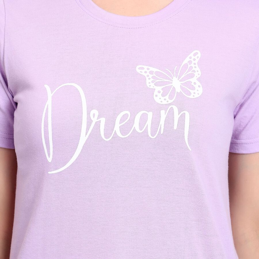 Ladies' Round Neck T-Shirt, Lilac, large image number null