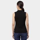 Women's Black Polo Neck Preppy Polo T-Shirt, Black, small