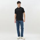 Men's Jet Black Polo Neck Classic T-Shirt, Black, small image number null