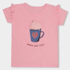 Girls' 100% Cotton T-Shirt , गुलाबी, small image number null